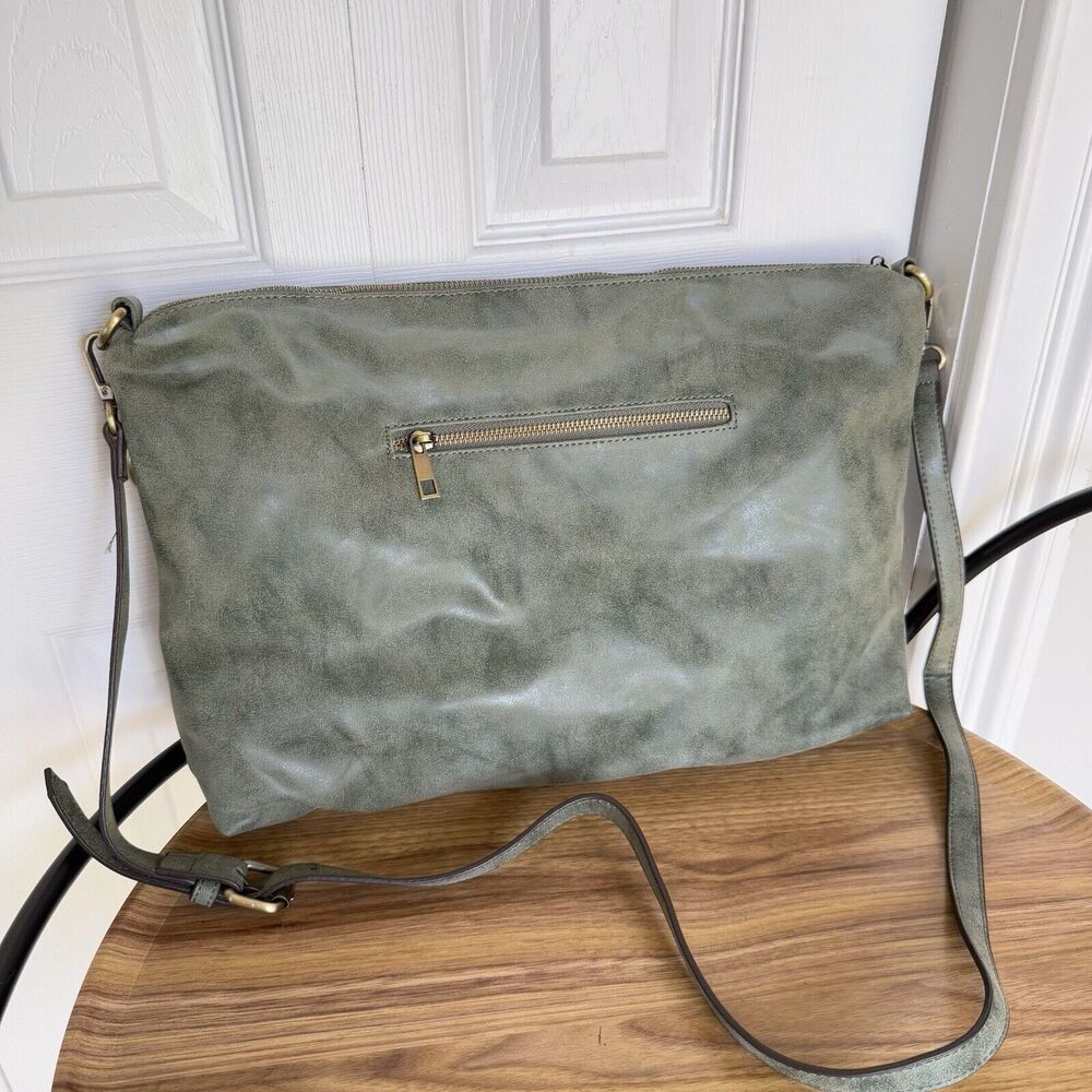 Joy Susan Synthetic Leather Green Shoulder Bag - Picture 2 of 16